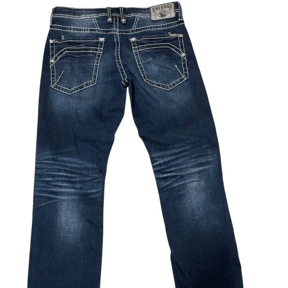 Buckle Salvage Mayhem Straight Dark Wash Buckle Denim Jean Men's Sz 32S - Picture 7 of 9